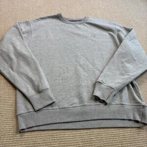 Vintage Champion Gray Blank Long Sleeve Sweatshirt Pullover